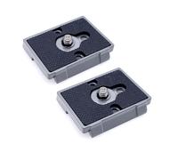JZK 2 x Camera Quick Release Plate Head 1/4 Inch Screw Mount Adapter Compatible with Manfrotto 200PL-14 Tripod