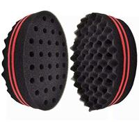 JZK 2 x Double side hair sponge brush twists sponge foam hair brush curl sponge brush for curls twist afro coil dreadlocks hair style