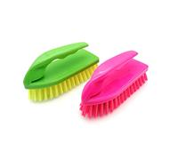 JZK 2 x Plastic Scrubbing Brush Cleaning Brush with Handle Grip Floor Brush for Kitchen Bathroom Bathtub Toilet Wall Floor