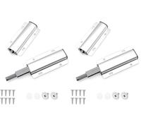 JZK 2 X Silver Push to Open Door Catches Cupboard Magnet Push Latch Release Opener with Screws for Home Kitchen Cabinet Door Furniture Wardrobe and Drawer (Pack of 2)