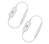 JZK 2 X White LED Monochrome Touch Switch Dimmer LED Strip Brightness Control On/Off Switch for DC 5V-24V Single Color Strip Light