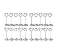 JZK 20 Heart placeholder Clips Memo Holder Photo Table Marker Clip for Favors Wedding Birth Birthday Christmas Communion