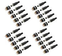 JZK 20 PCS 5.5mm x 2.1mm male DC power plug solder power jack adapter connector and 20PCS 5.5mm x 2.1mm female DC power jack 3 pin panel mount connector