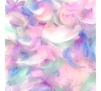 JZK 200pcs 6~12cm colourful pastel natural goose feathers for crafting, multi coloured real feathers for crafts DIY Material, dream catcher, costume, fascinator, Hat, Cake Decorations