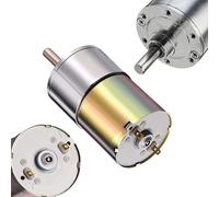 JZK 200RPM 12V DC Motor High Torque, 200 RPM 12V Micro DC Gear Motor 6mm Shaft Diameter, Speed Reduction Electric Gearbox Geared Motor