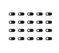 JZK 20PCS Computer Webcam Cover Slider, Privacy Protection, Laptop/Tablet/Smartphone, Black, 1080p HD