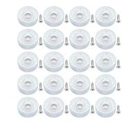 JZK 20pcs Non-Slip silent 30mm large silicone floor protector furniture pads gliders with screws for desk table sofa feet, rubber round chair leg pads screw in, for hardwood floor