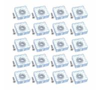 JZK 20pcs Non-Slip silent 30mm large silicone floor protector furniture pads gliders with screws for desk table sofa feet, rubber square chair leg pads screw in, for hardwood floor