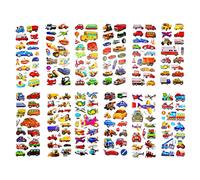 JZK 24 Sheets Kids Stickers Set for Boys, car 3D Puffy Stickers for Kids car Themed Birthday Party Favours, Children Party Bags fillers, Kids Reward Stickers, Scrapbooking Stickers