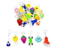 JZK 24 x Flashing Keyring LED Mini Light Glowing Toy LED Light Key Chains Small Key Chain Toy for Kid Birthday Party Favours Party Bag fillers Party give aways Gift