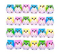 JZK 24 x Novelty Two Holes Pencil Sharpener with Container owl Toy for Children Birthday Favours Kids Party Bag Filler Thank You Gift Game prizes for Girls Boys