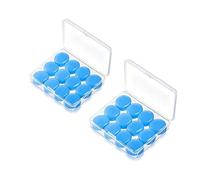 JZK 24x Reusable Silicone Earplugs with Storage Box, Ear Plugs for Sleeping | Waterproof Noise Cancelling EarPlug for Adults, Malleable, for Concerts, Airplanes, Travelling, Studying, Snoring Relief