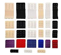 JZK 27x Assorted Colours Sizes Bra Strap Extender 2 Hook 3 Hook 1 Hook Bra Extension Set Black White Beige red Blue Purple