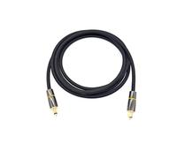JZK 2M Digital Optical Audio Cable for PS4, Soundbar, TV, Home Theater | 24K Gold-Plated Nylon Braided Optical Cord, Black Fiber Optic Male to Male, for Toslink Cable for Xbox, Stereo, Amplifier