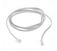 JZK 2M White RJ11 cable, high-speed telephone line, internet lead, dsl broadband cable, telephone extension cord, for ADSL, modem, landline telephone, router