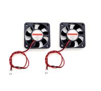 JZK 2pcs 50x50x10 mm 2pin DC 24V mini silent cooling fan with wires, 5010 small quiet cooling fan 50mm, 5cm 24V brushless DC fan, 3D printer fan with cable and connector