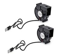 JZK 2PCS 75x75x30mm 75mm Small USB Blower Fan 5V DC, 3000 RPM, 3D Printer Fan