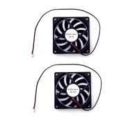 JZK 2PCS 80x80x10mm DC 5V small cooling fan 80mm with 2 pin leads, 2800 rpm, 0.16A, 8010 dual ball bearing brushless DC fan 8cm, 3D printer fan, PC computer case fan