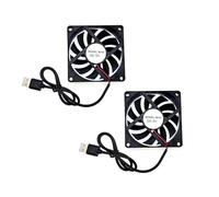 JZK 2PCS 80x80x10mm DC 5V USB cooling fan 80mm, 2500 rpm, 0.3A, 8010 sleeve bearing small brushless DC fan 8cm, 3D printer fan, PC computer case fan