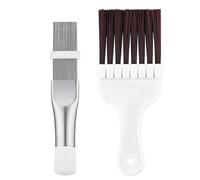 JZK 2PCS Air Conditioner Condenser Fin Cleaning Brush, Tumble Dryer Cleaning Brush, Refrigerator Coil Cleaning Whisk Brush, Stainless Steel AC Fin Comb