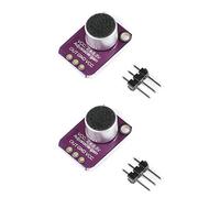 JZK 2PCS GY-MAX4466 Electret Microphone Amplifie, MAX4466 Microphone module, Breakout Sensor with Adjustable Gain Control