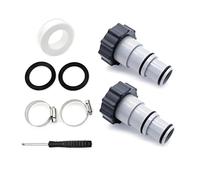 JZK 2PCS Replacement Hose Adapter A for Intex Filter Pump, Pool Hose Connector for Intex Pool, Above Ground Pool Pump Adaptor Accessories