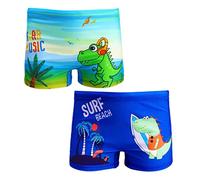 JZK 2X Adorable Cartoon Swimwear for Boys - Swim Trunks with Cute Boy Shorts Design, Perfect for The Beach or Pool Blue