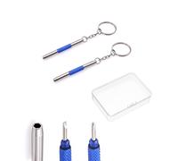 JZK 2x Mini Screwdriver Glasses Repair Kit, Multifunction Tiny Eyeglass Precision Screwdriver Keychain Set For Sunglasses, Jewelry, Watches Repair Tool Kit