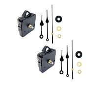 JZK 2x Silent clock mechanism battery powered short shaft with hands for 20-30cm clock, non ticking wall clock quartz Movement Mechanism