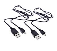 JZK 2x USB A to Micro USB Charging Cable, USB Micro Power Charger Cord Wire replacement for Android Smartphones, Tablets, MP3/MP4 Players, Data Transfer, Black