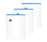 JZK 3 Jumbo Vacuum Storage Bags For King Size Duvet Quilt Clothes, 70x100cm | Extra Large Vac Bag Space Saver Compression Sealer Bag For Storing Blankets Coats Down Jackets, Wardrobe Organiser