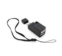 JZK 3-Port USB 3.0 Hub, Mini USB adapter with multi ports (1x USB 3.0 + 2 x USB 2.0), High speed USB splitter extender for laptop, desktop, USB flash drives, mobile HDD