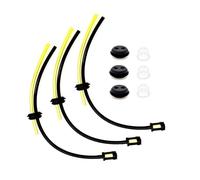 JZK 3 Sets of Replacement strimmer Fuel Pipe line with Rubber Bung and Priming Bulb, Petrol Hedge Trimmer Parts, Fuel Hose for Trimmer, Mower, Chainsaw, Blower, Cutter