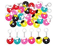 JZK 30x Doughnut keyrings donut keychains, sweet themed party favours, wedding party bag fillers, kids birthday party giveaways thankyou gift, backpack key ring