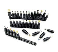 JZK 34 PCS DC barrel jack tip set, charger connector tips, barrel jack adapter, DC charger plug tips 5.5mm x 2.1mm, DC barrel plug, laptop power connectors