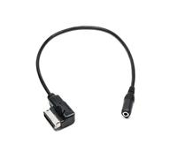 JZK 35CM AMI MDI to 3.5mm Female AUX Audio Cable Adapter, Music Media Interface Cord for Audi A3 A4 A5 A6 Q5 Q7, for VW Golf Tiguan Jetta, for Skoda, for Seat (Black)