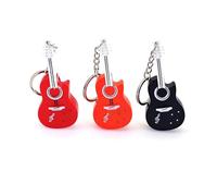 JZK 3x Mini Acoustic Guitar Keyrings with LED Light and Sound, Guitar Keychains for Music Party Favours, Guitar Themed Birthday Party Bag Fillers Giveaways Gift, Music Festival Gadget Trinkets