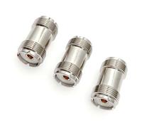 JZK 3x UHF Female PL-259 to UHF Female SO-239 Coaxial Cable Double Socket Adapters