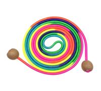 JZK 4.8m Long skipping rope for multiplayer for kids and adults, children jumping rope with wooden ball handle, rainbow coloured jump rope for kindergarten boys girls game