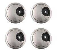 JZK 4 PCS Zinc Alloy Metal 60mm Desk Table Cable Grommet, Computer Desk Cable Hole Cover, pc Desk Cable Tidy Grommet Management Hole