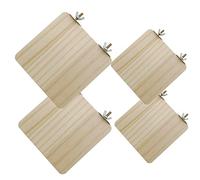 JZK 4 x Wood springboards, wooden rectangle pet stand board toy for hamster chinchilla mouse rat and small animal pet