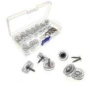 JZK 40 x Non-slip, anti-moisture, silent, 18mm silicone rubber floor protector pads gliders with screws for furniture chair legs feet for hardwood/tiled floor