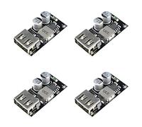 JZK 4pcs USB DC step-down module, 24V / 12V To 5V QC 3.0 mobile phone quick Charging board Module, Power Buck Module DC-DC Step Down Power Supply Converter