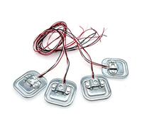 JZK 4x 110lbs Load Cell 50KG, Half-bridge Body Load Cell Weight Strain Sensor Resistance, Body Scale Sensor with wire leads for DIY body scale