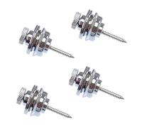 JZK 4x Chrome alloy metal security bass guitar strap lock button screw nut for electric guitar acoustic guitar bass