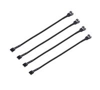 JZK 4x PWM 4 Pin Fan Splitter Cable, PWM Fan Extension Power Cable for PC Cooling Fan, PC Fan Extension Cord, 30cm PWM Braided Extension Cable