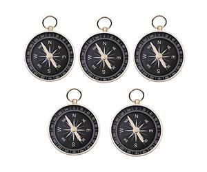 JZK 5 PCS 44mm small aluminum alloy compass with loop on top for keyring pandant, birthday party favours gifts for kids