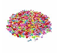 JZK 500 x multicolour 4mm mini brads for crafts project, small round metal brads paper fasteners for paper card making and scrapbooking