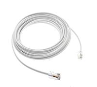 JZK 5M White RJ11 to RJ45 Modem Cable - High Speed ADSL Broadband Patch Lead, Flat Telephone Data Wire (6P4C to 8P8C Male) for Router & Network Connections