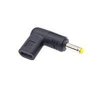 JZK 5V USB Type C Female to DC 4.0x1.7mm Adapter, 90 Degree Right Angle DC Male to 4.0x1.7mm DC Jack Adapter
